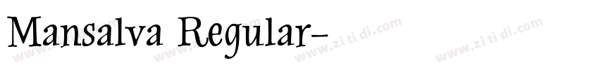 Mansalva Regular字体转换
